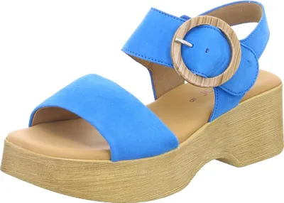 Produktbild von Gabor Damen Sandalen/ Sandaletten Blau Rauleder Größe: 39
