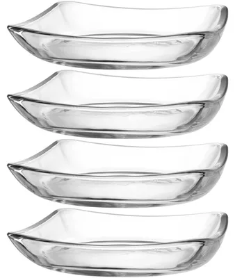 4er-Set Glasborden, quadratisch, spülmaschinengeeignet, 19,6 cm