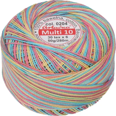 Obrázok produktu pre Viacfarebná priadza Multi 10 50 g - 0204