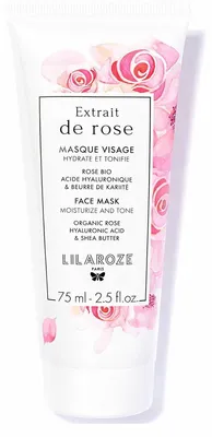 Produktbild von Lilaroze Paris - Masque Visage Extrait de Rose Hydrate et Tonifie 75ml