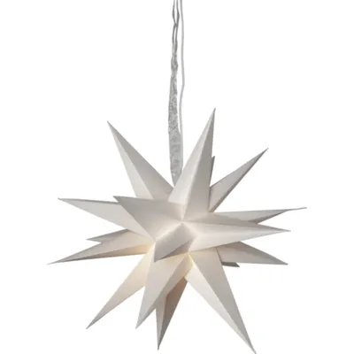 Produktbild von 3D Stern ,December' aus Papier, 18 Zacken, weiß, Ø 45cm