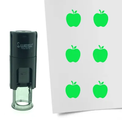 Produktbild von CombiCraft Selbstfärbender Stempel 'Apfel' in der Farbe Grün, Ø10mm