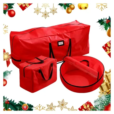 Produktbild von Aufbewahrung für Weihnachtsbaumschmuck - Platzsparende Dekorationstasche für künstliche Weihnachtsbäume | Für Zuhause, Schule, Wohnheim, Hotel, Apartment