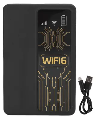 Obrázek produktu pro Chytrý 4G LTE WiFi konvertor – mobilní hotspot WiFi 6, 2,4 GHz, přenosný router s rychlostí 300 Mbit/s pro domácnost a na cesty, černý