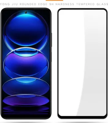 Produktbild von 2er-Pack Schutzglas Display Panzerfolie Für Xiaomi Redmi Note 12 4G 12 Pro Glas Schwarz