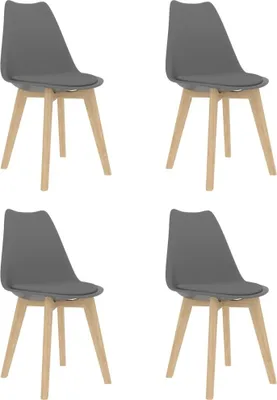 Produktbild von Esszimmerstühle 4 Stk. Grau Kunststoff