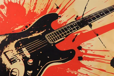 Obrázok produktu pre Plagát s elektrickou gitarou 60 x 40 cm
