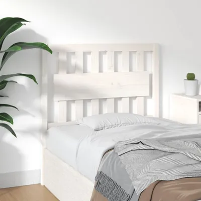 Produktbild von vidaXL Kopfteil Weiß 95,5x4x100 cm Massivholz Kiefer - Kopfteil - Kopfteile - Bettkopfteil - Holzkopfteil