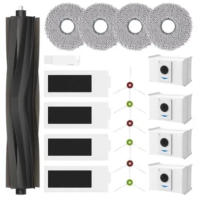 Produktbild von Zubehör-Set für Ecovacs Deebot T20 Omni/T20e Omni/T20 Max/T20 Pro Saugroboter, bestehend aus Hauptbürste, Wischtüchern und HEPA-Filtern