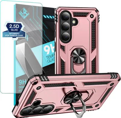 Produktbild von Armor Outdoor Handyhülle für Samsung Galaxy S26 Handy Panzer Case Schutzhülle mit 9H Displayglas Displayschutz Farbe: Rosegold