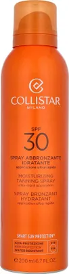 Produktbild von Collistar Moisturizing Tanning Spray SPF30, Sonnenschutzspray, Körper, Gesicht & Haar, Spray, Feuchtigkeitsspendend, Beruhigend, 200 ml, Erwachsene