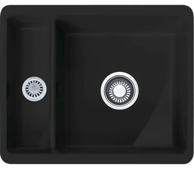 Produktbild von KUBUS, KBK 160, 545x445mm Siebkorb als Druckknopfventil, verdecktem Überlauf, mit Ablaufgarnitur, reversibel, Anthrazit matt