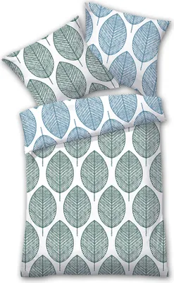 Immagine prodotto di Biancheria da letto in spugna morbida Dyckhoff "Lina" Jade 135 x 200 cm + 80 x 80 cm