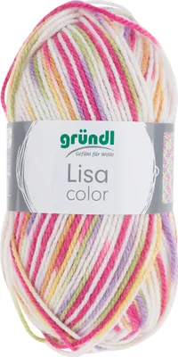 Produktbild von Gründl Wolle Lisa Premium color 50 g pink-orange-gelb-color