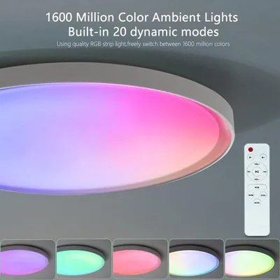 Obrázok produktu pre LED svietidlo do obývačky a spálne, jasné okrúhle stropné svietidlo, funkcia Bluetooth