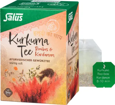 Immagine prodotto di Tè alla curcuma - Rooibos e cardamomoSalus, 15 pezzi FBE