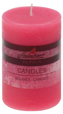Produktbild von Stumpenkerze "Raureif" Fuchsia 100/68 mm