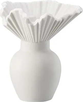Produktbild von Rosenthal Vase Falda Weiß matt, Dekovase, Porzellan, Weiß, 10 cm, 14438-100102-26010