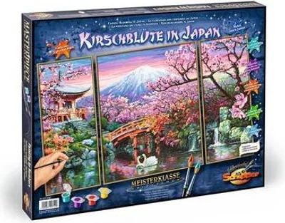 Obrázok produktu pre Schipper Maľba podľa čísel - Čerešňový kvet v Japonsku (triptych)