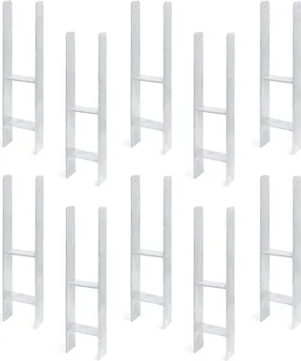 Produktbild von Alberts 10er-Set H-Pfostenträger feuerverzinkt lichte Breite 121 mm Gesamthöhe 600 mm Materialstärke 5 mm