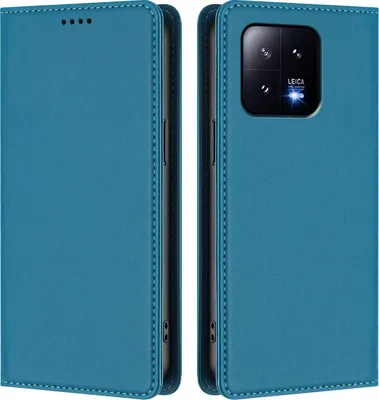 Obrázek produktu pro Kožené pouzdro pro Xiaomi 13, magnetické flipové pouzdro zPolyuretankůže se stojánkem Jezerní modrá