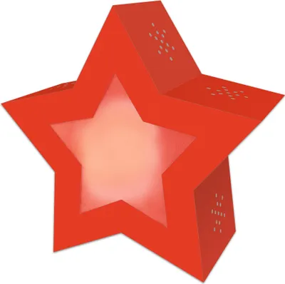 Produktbild von URSUS Twinkle Star Laternen-Bastelset NEON ROT