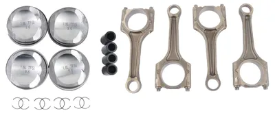 Immagine prodotto di Componenti motore - Kit pistoni e bielle - 4 pistoni, 4 bielle - Pistoni con diametro di 23 mm - Adatto per motore 1.8 TSI