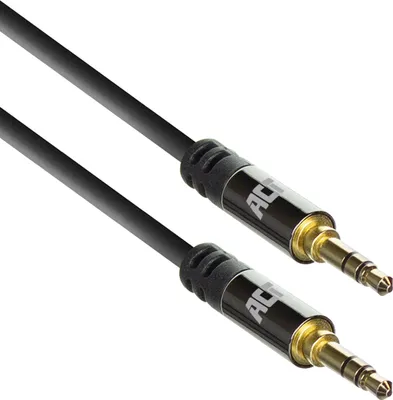Image de ACT AC3612 Câble de connexion audio stéréo 3,5 mm, prise jack 3,5 mm aux deux extrémités, 1,5 m