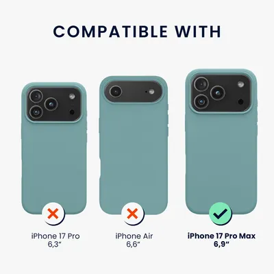 Produktbild von kwmobile Handyhülle für iPhone 17 Pro Max Hülle, für iPhone 17 Pro Max Case - Hülle Silikon - kabelloses Laden - Arctic Night