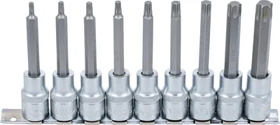 Image de BGS Jeu de douilles à embout Entraînement carré intérieur 12,5 mm (1/2") profil T (pour Torx) 9 pces - 5177