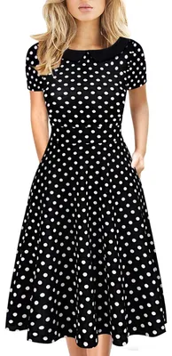 Produktbild von Damen Elegant Vintage Baumwolle Casual Blumendruck Arbeit Party A-Linie Swing Kl
