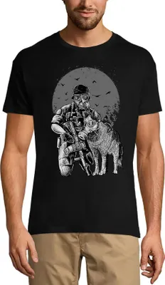 Produktbild von Herren Grafik T-Shirt Gasmaske Hund bester Freund - Tschernobyl-Strahlung – Gasmask Dog Best Friend - Chernobyl Radiation – Öko-Verantwortlich Vintage