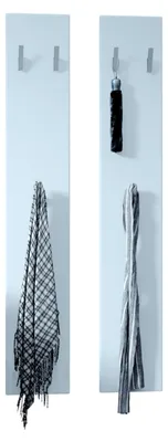 Produktbild von Wandpaneel 140, Germany, Garderobenpaneel aus 2 Paneelen, Weiß matt (je 24 x 140 x 2 cm)