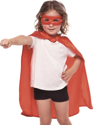 Produktbild von Superhelden Umhang und Maske Set für Kinder rot -