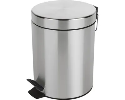 Image de Spirella Seau à cosmétique "Sydney Argent" Poubelle à pédale Poubelle - 5 litres - avec seau intérieur amovible