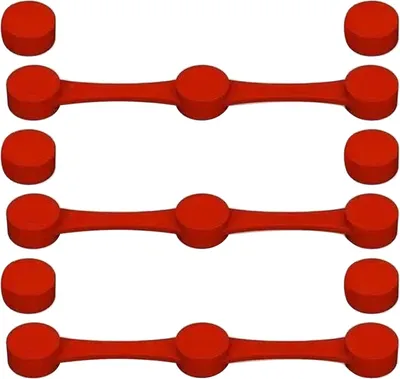 Produktbild von Magnetische Silikonschnalle für die Heißluftfritteuse, Schnellverschluss, hitzebeständiger Silikon-Clip, Verriegelung für Pergamentpapier, Papierhalter für die Heißluftfritteuse mit Magnet