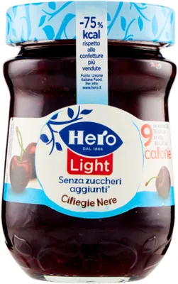 Produktbild von Hero 8000080004365, JAM, Kirsche (Frucht), 280 g, 44 kcal, 186 kJ, 0,1 g
