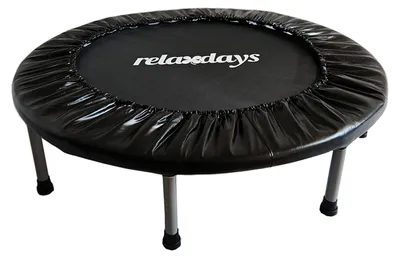 Zdjęcie produktu dla Trampolina fitness mini trampolina - Ø 95 cm - Składana - Czarna - Maks. 100 kg