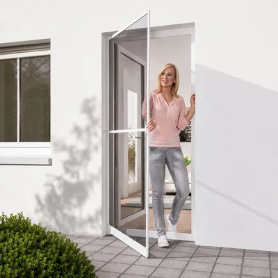 Produktbild von Insektenschutz-Tür 210x100 Mückenschutz Fliegenschutz Terrassentür Balkontür Alu