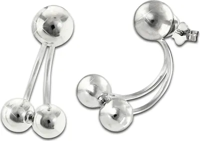 Image de SilberDream Boucles d'oreilles Ear Cuff Boules Femme 925 Argent véritable SDO6709J