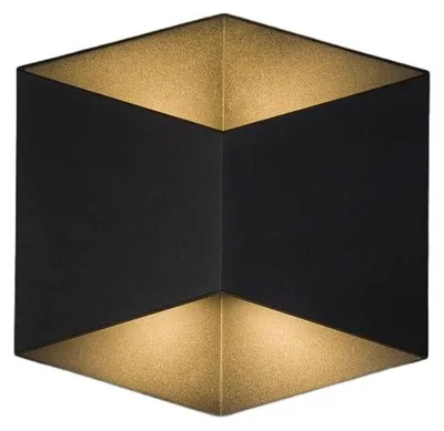 Immagine prodotto di Applique da esterno a LED TRIANGLES nera 5W, bianco caldo 700 lm, alluminio, dimensioni: 17,2 x 17 x 9 cm, IP54, Nowodvorski Lighting