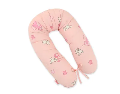 Image de Bobono Coussin de maternité Longer avec support Rose pour femmes enceintes et allaitement