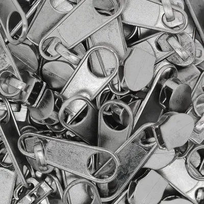 100 Reißverschluss Zipper Schieber für Endlosreißverschluss, 5mm, silber
