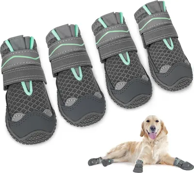 Immagine prodotto di Scarpe traspiranti e antiscivolo per cani, per proteggere le zampe - 4 paia