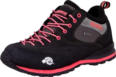 Produktbild von GUGGEN MOUNTAIN PT022 Damen Wanderschuhe Trekkingschuhe Outdoorschuhe Wanderstiefel Walkingschuhe wasserdicht mit Membran und Wildleder Farbe Schwarz-Pink EU 41