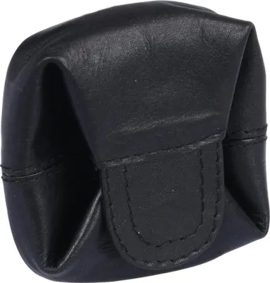 Produktbild von sehr kleines Geldsäckchen Herren Kleingeldbörse, Wiener Schachtel, Leder, schwarz