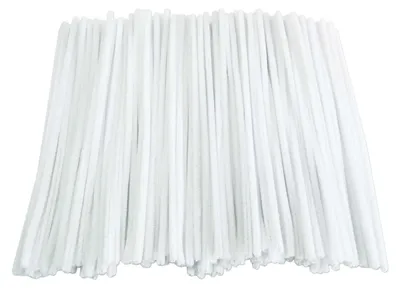 Produktbild von 200 Stück Pfeifenreiniger Weiß 300x6mm, Pfeifenputzer zum Basteln Kreative DIY Weihnachtsbaum Blumen Tier Dekorationen