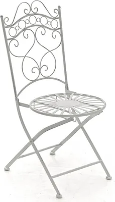 Produktbild von Sitzgruppe Indra, Eisen, antik weiß, nostalgisches Design, Tisch 70x70x72 cm, Stuhlhöhe 92 cm