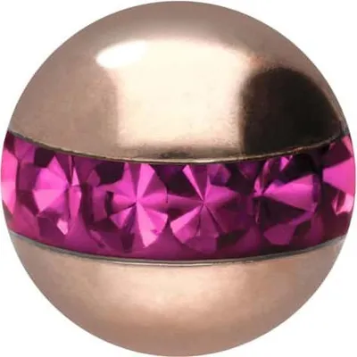 Produktbild von Chirurgenstahl Schraubkugel EPOXY-RING  RoséGold | Kristall: Pink Gewinde: 1,6mm | Kugelgröße: 8mm