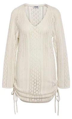 Produktbild von NOISY MAY Strickkleid mit V-Ausschnitt und Knotendetail Größe: XS